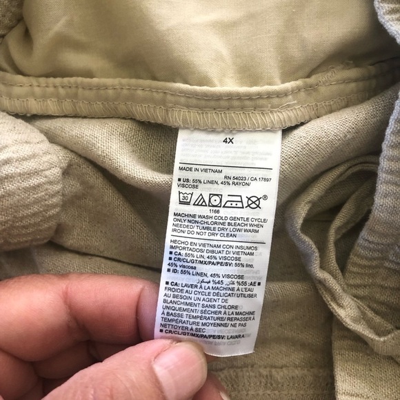 Old Navy Woman’s High-Waisted Cropped Linen-Blend Pants Plus Size 4X - Picture 9 of 13